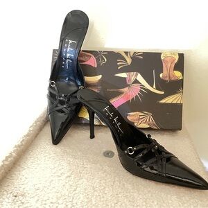 Nicole Miller Couture Black Patent Leather Heels